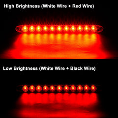 PVerandio close-up of clear lens and 11 LEDs highlighting improved visibility