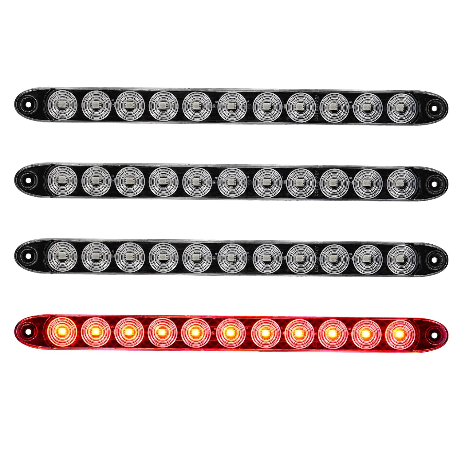 PVerandio front view of 15.5-inch LED bar showing bright red signal benefit
