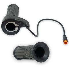 Pymga front view of throttle grip showing shape and fit benefit