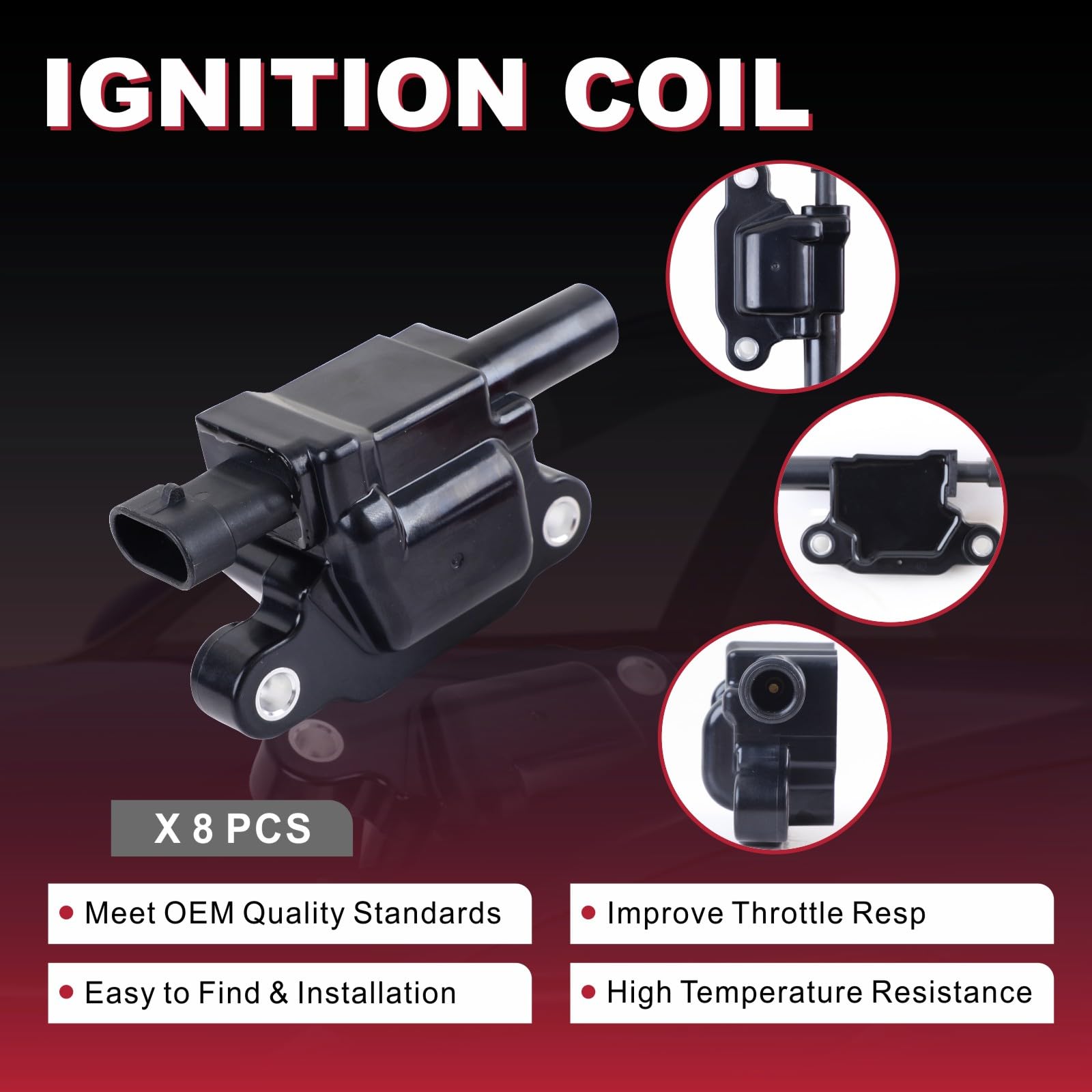 Pynccid coil installed on valve cover demonstrating direct-fit replacement benefit