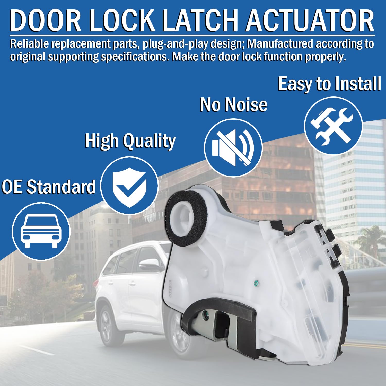Qagea actuator installed inside door demonstrating correct alignment