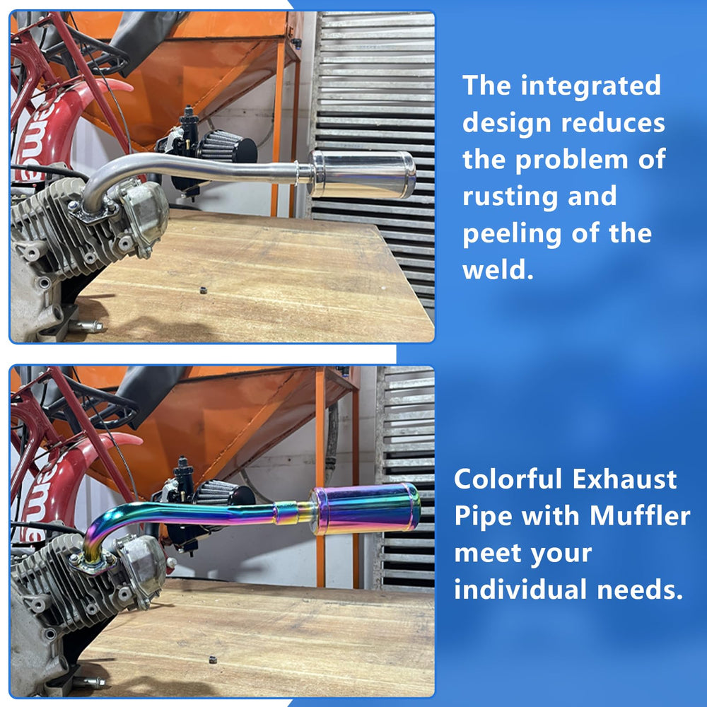 QASKEHKT heat-tint color detail on pipe showing purple-gold finish as visual upgrade