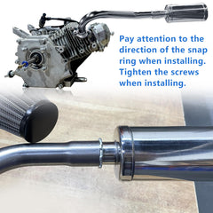 QASKEHKT installed on Predator 212cc engine demonstrating improved exhaust flow benefit