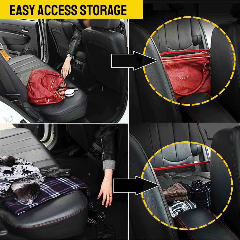 QBUC side profile holding a handbag to show stable support and easy access