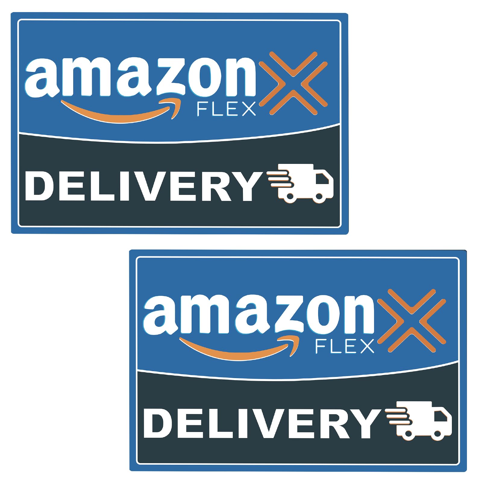 QIFEVIRL front view of blue magnetic delivery sign showing clear logo and visibility