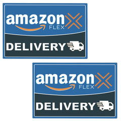 QIFEVIRL front view of blue magnetic delivery sign showing clear logo and visibility