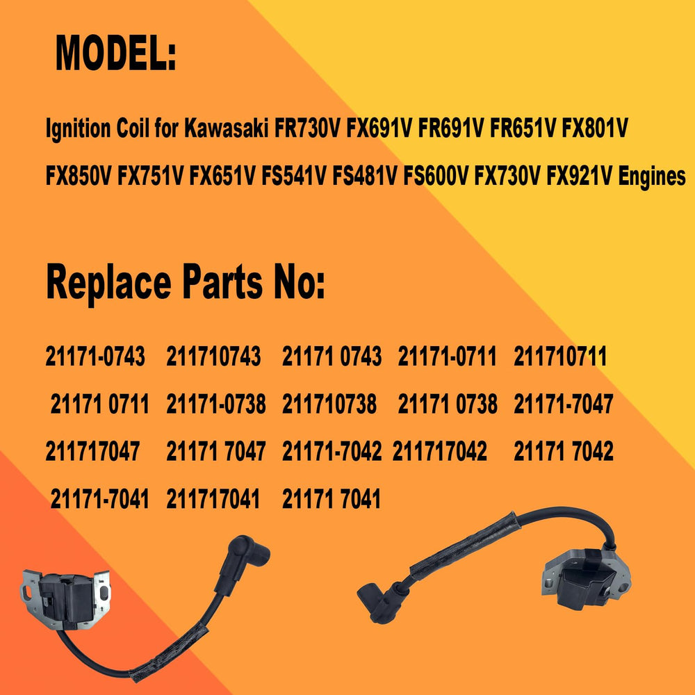 QINLANAP coil installed on Kawasaki engine illustrating direct-fit benefit