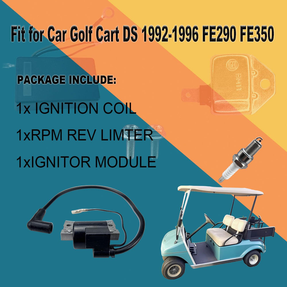 QINLANAP ignition coil installed on Club Car engine demonstrating improved starting reliability