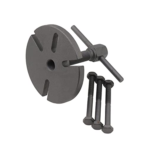 QISF puller mounted on motorcycle flywheel illustrating safe removal benefit