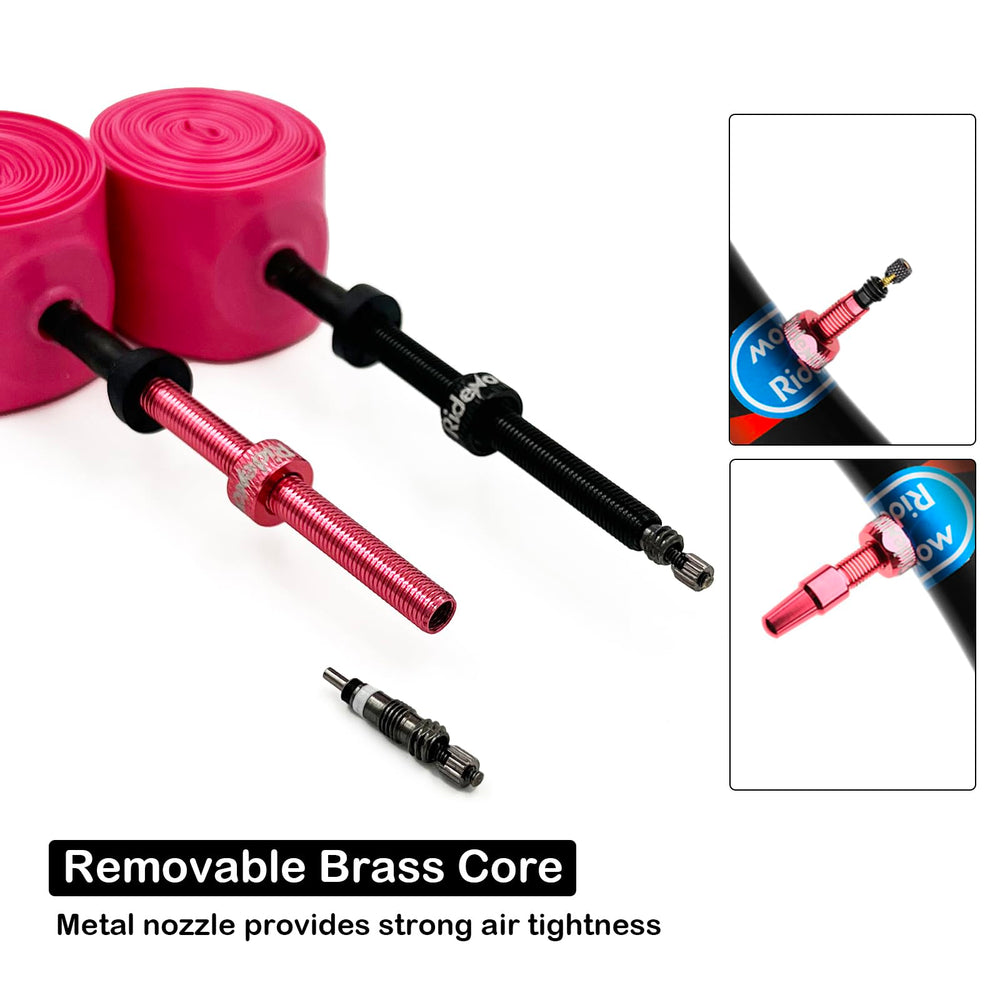 QITUEX valve core removal step showing compatibility with high-flow pumps