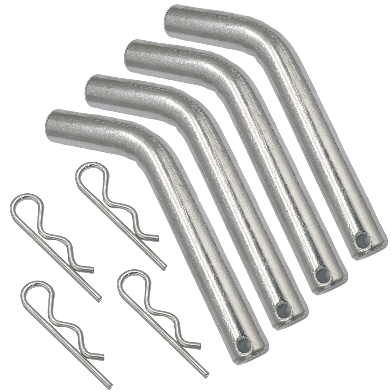 Qjaiune front view showing four hitch pins and clips, durable and ready