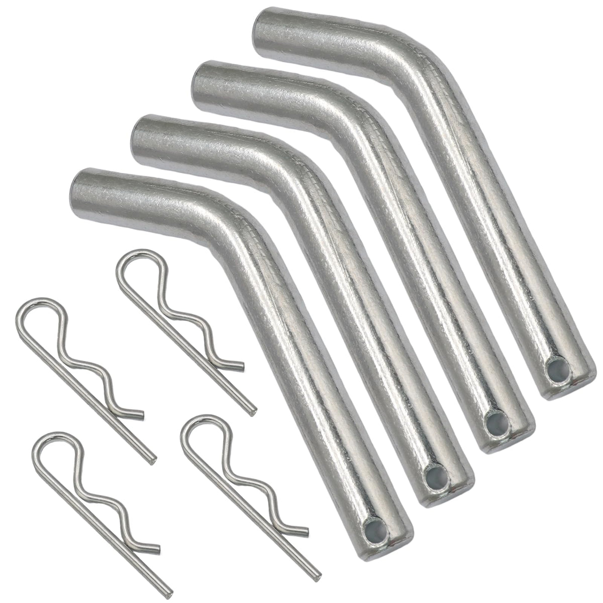 Qjaiune front view showing four hitch pins and clips, durable and ready