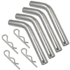 Qjaiune front view showing four hitch pins and clips, durable and ready