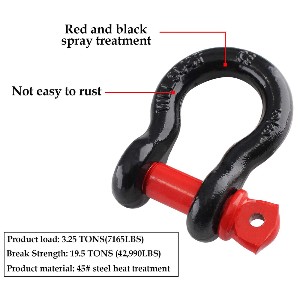 Qjaiune shackles beside ruler showing size for easy compatibility checks and planning