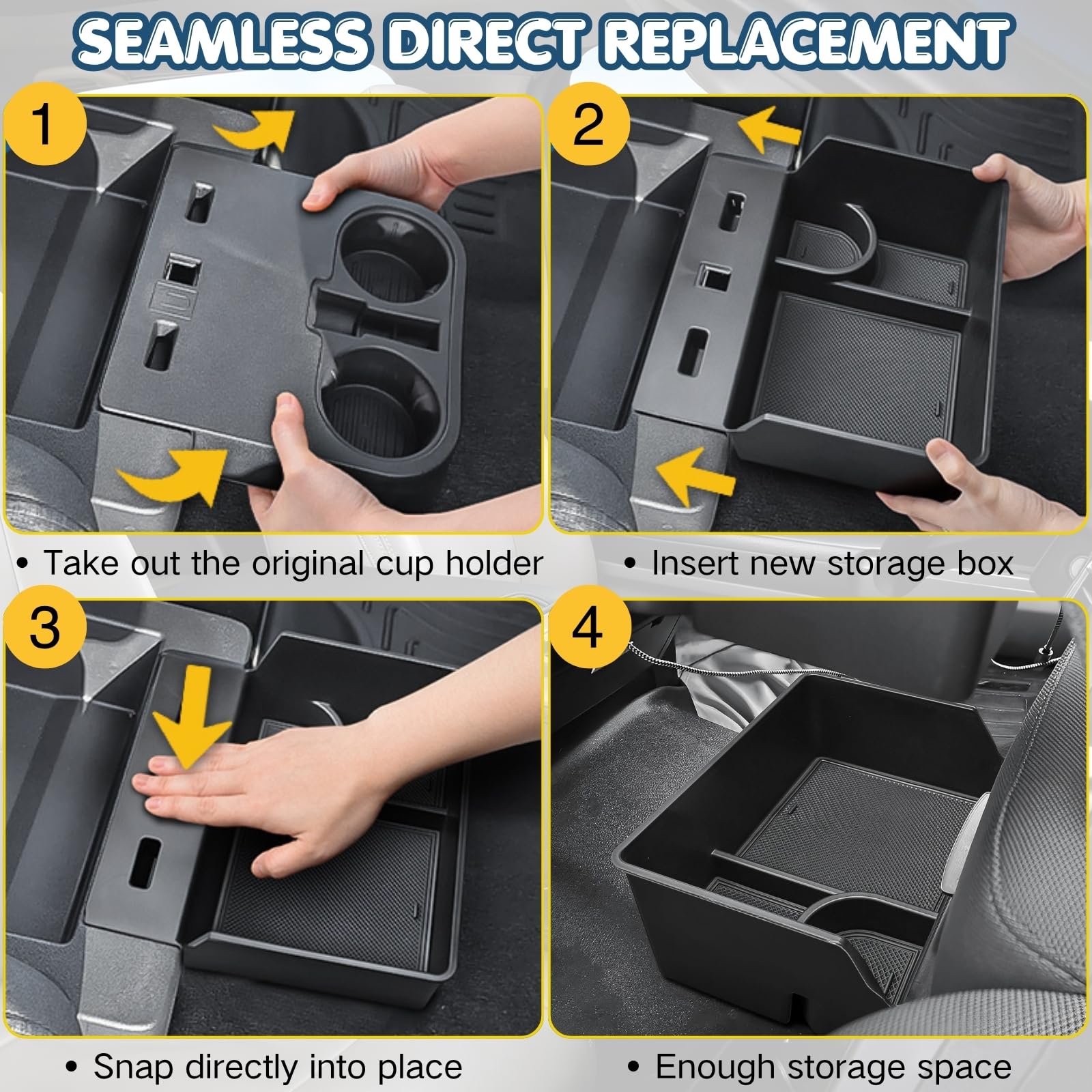 Qlhshop divided storage compartments holding phone and keys neatly
