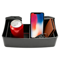 Qlhshop top-down view of open compartment organizing essentials neatly