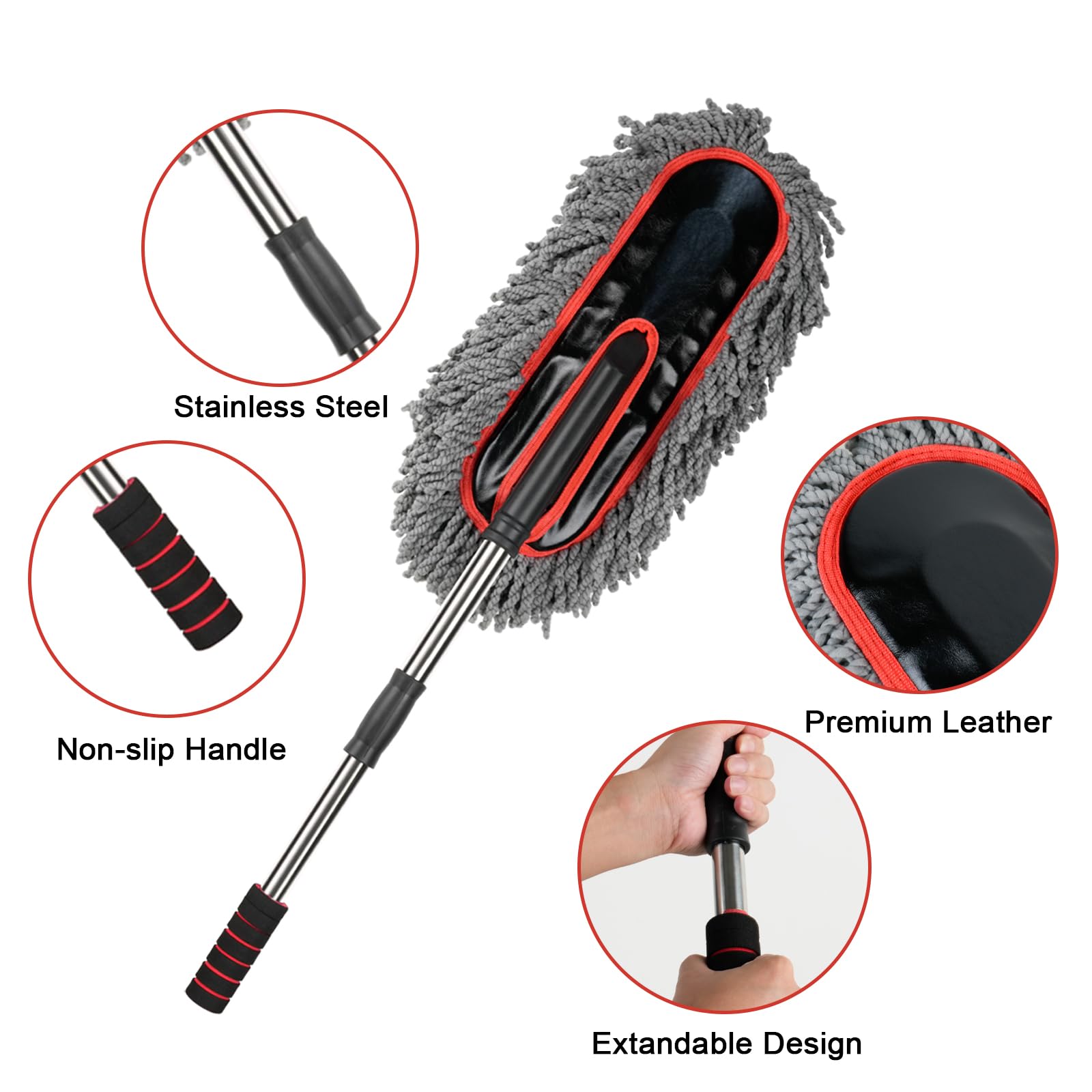 QLTUDN small duster held in hand for quick interior dusting