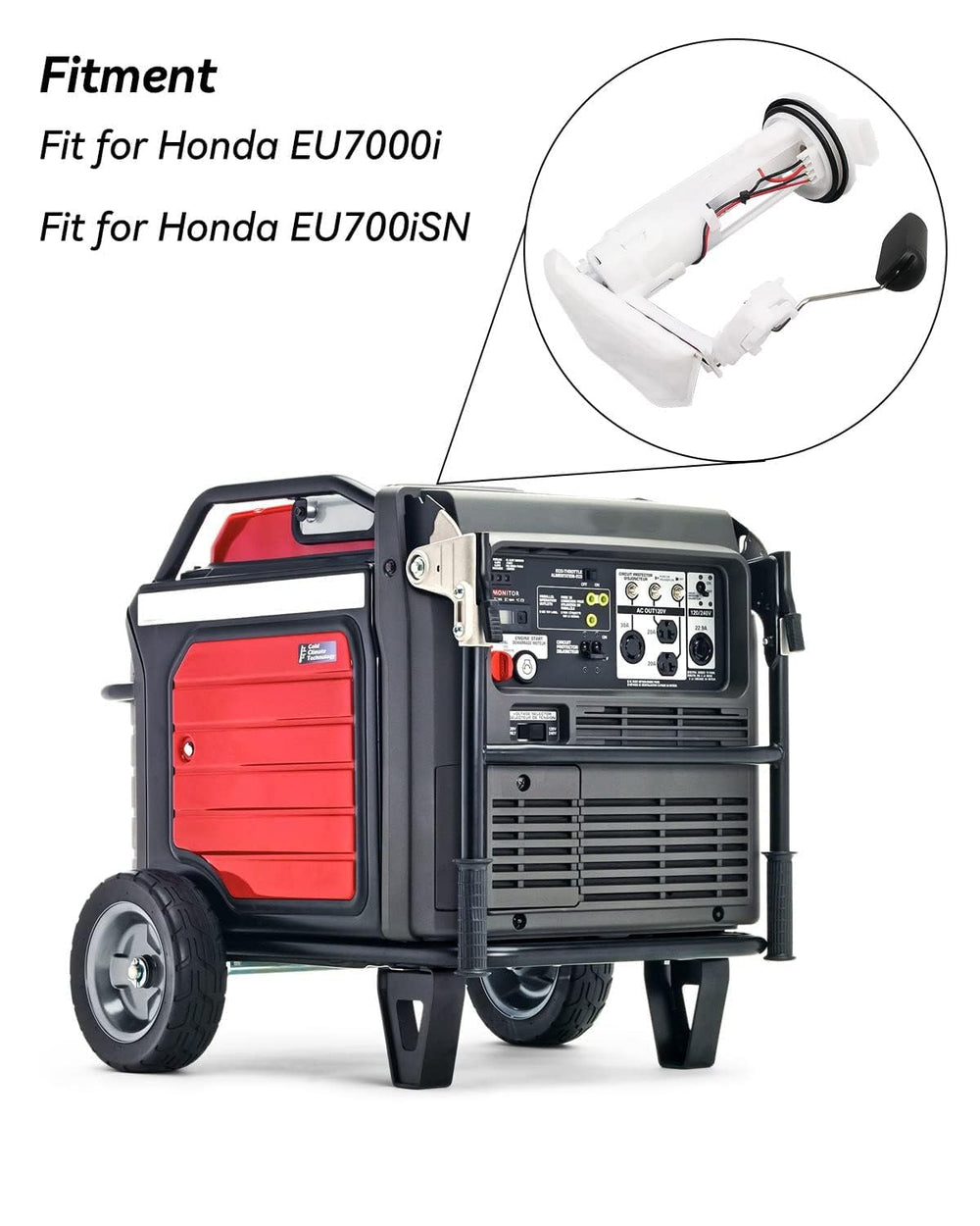 QLZOZB fuel pump installed in generator demonstrating easy replacement