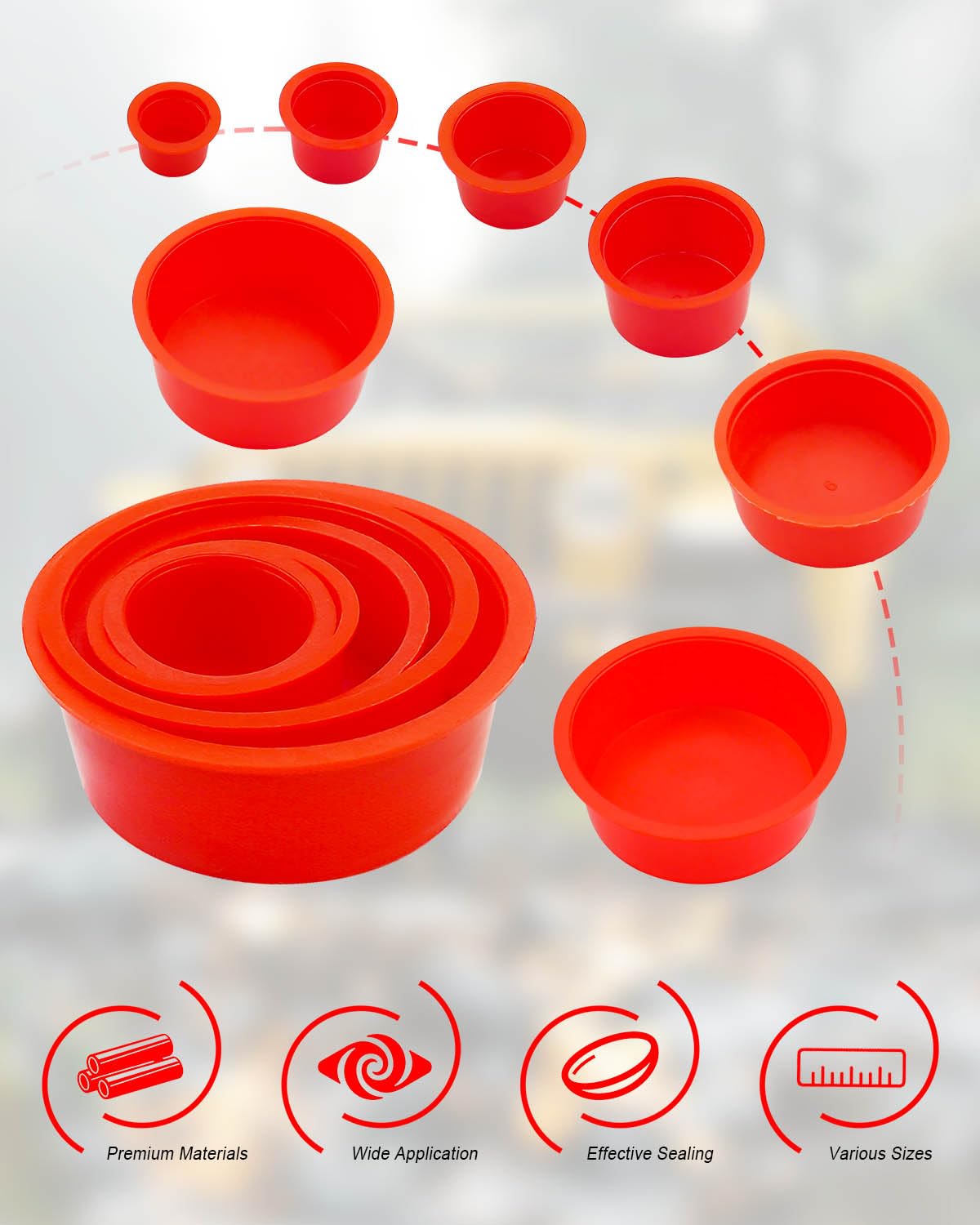 Qnbes close-up of conical plug tip highlighting tight-seal design benefit