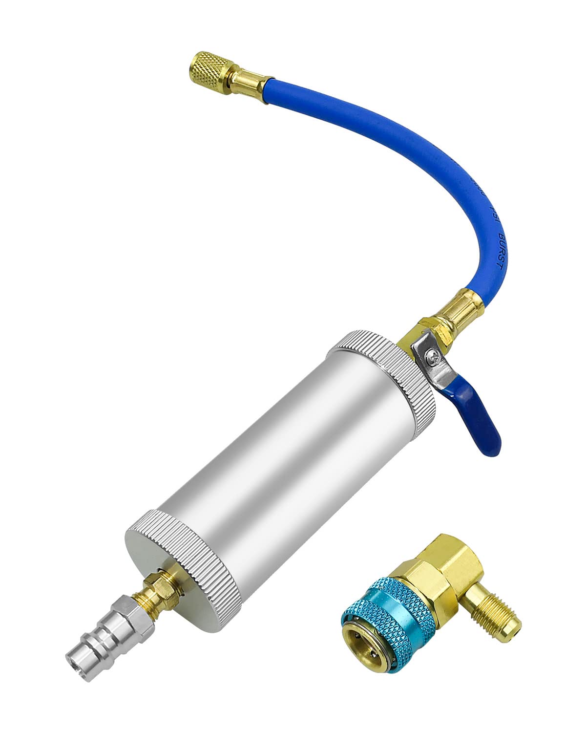 Qnbes injector front packaging showing kit components and benefit easy oil addition