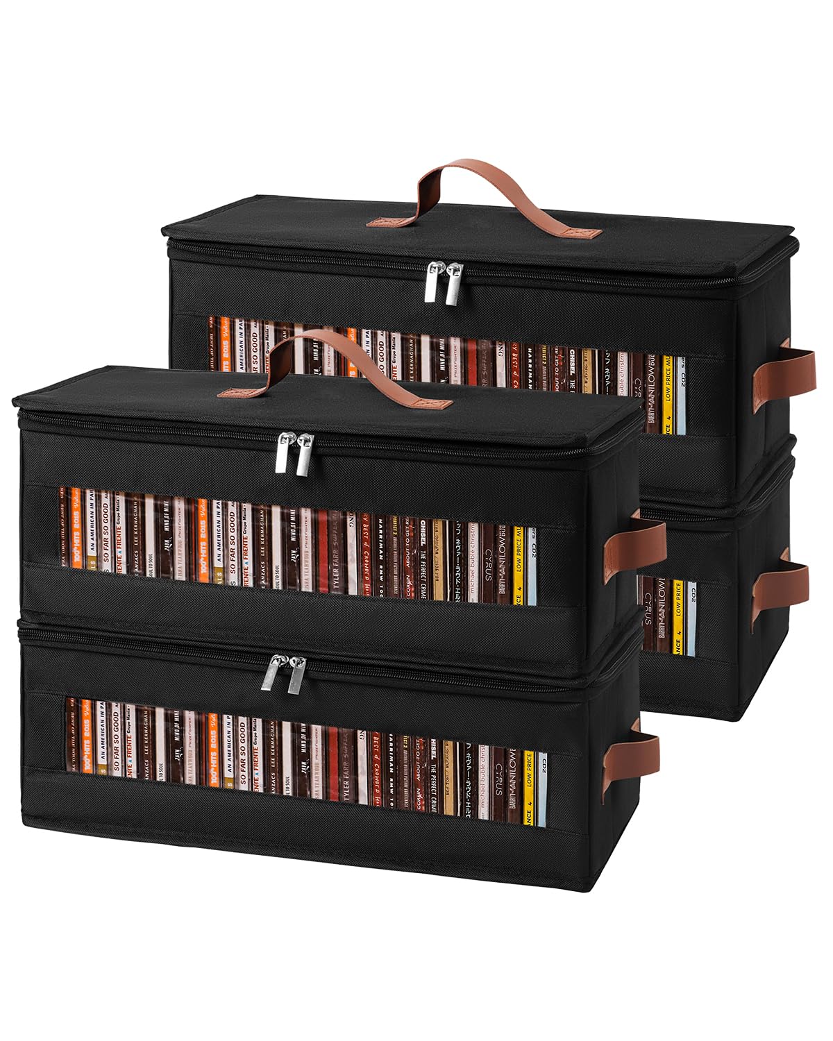 Qozary front view with clear window showing organized discs and quick identification