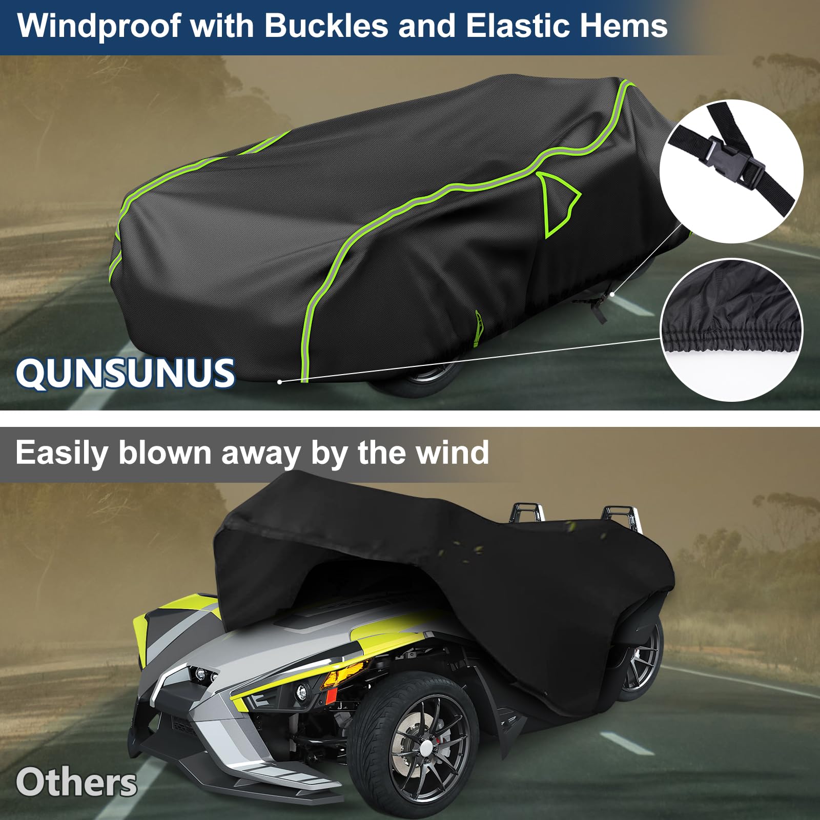 Q QUNSUNUS reflective strips visible for improved nighttime safety