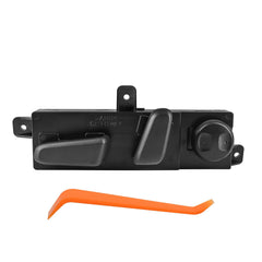 Quealzara front view of left driver power seat switch showing fit and restore function