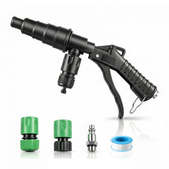 QUFYSK flush gun front view showing ergonomic trigger and lock for comfort