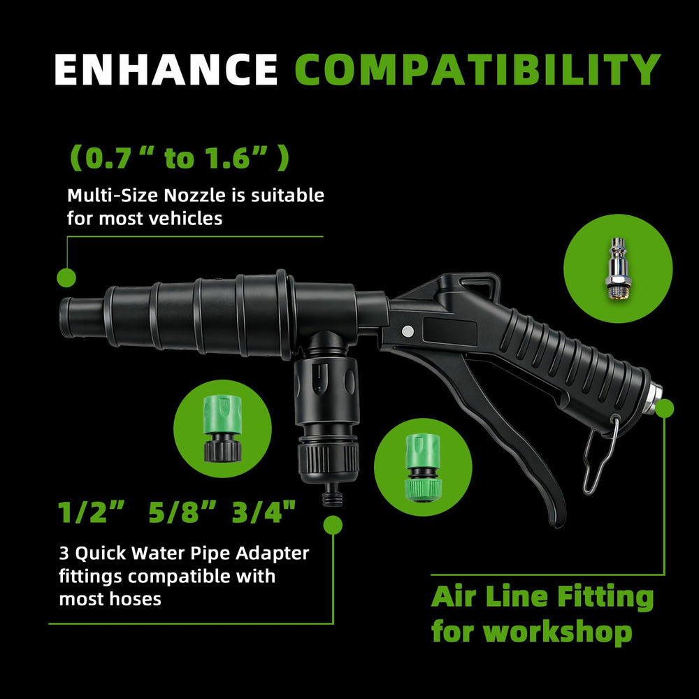 QUFYSK nozzle close-up highlighting robust tip for powerful flushing action
