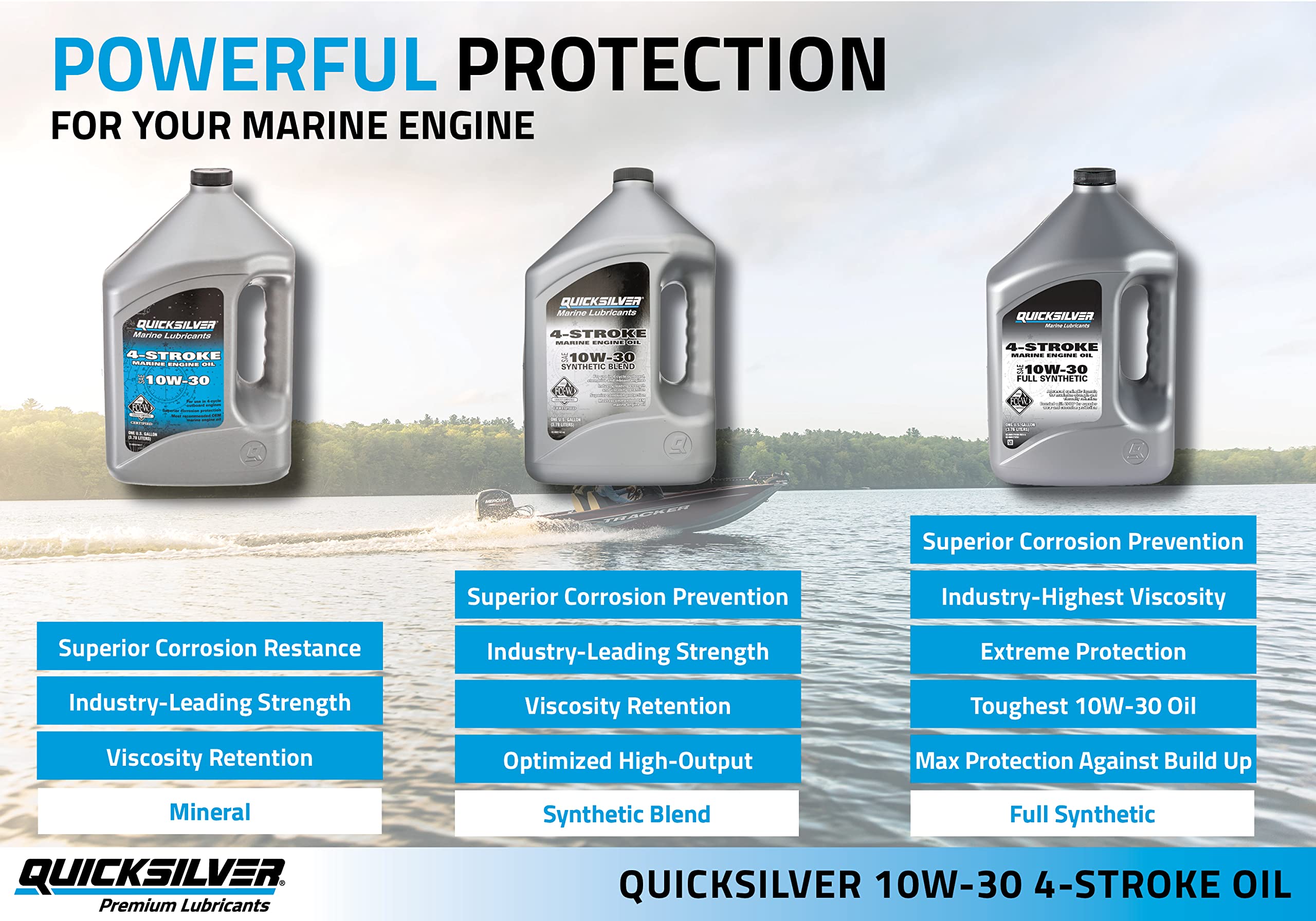 Quicksilver oil being poured into an outboard for clean service