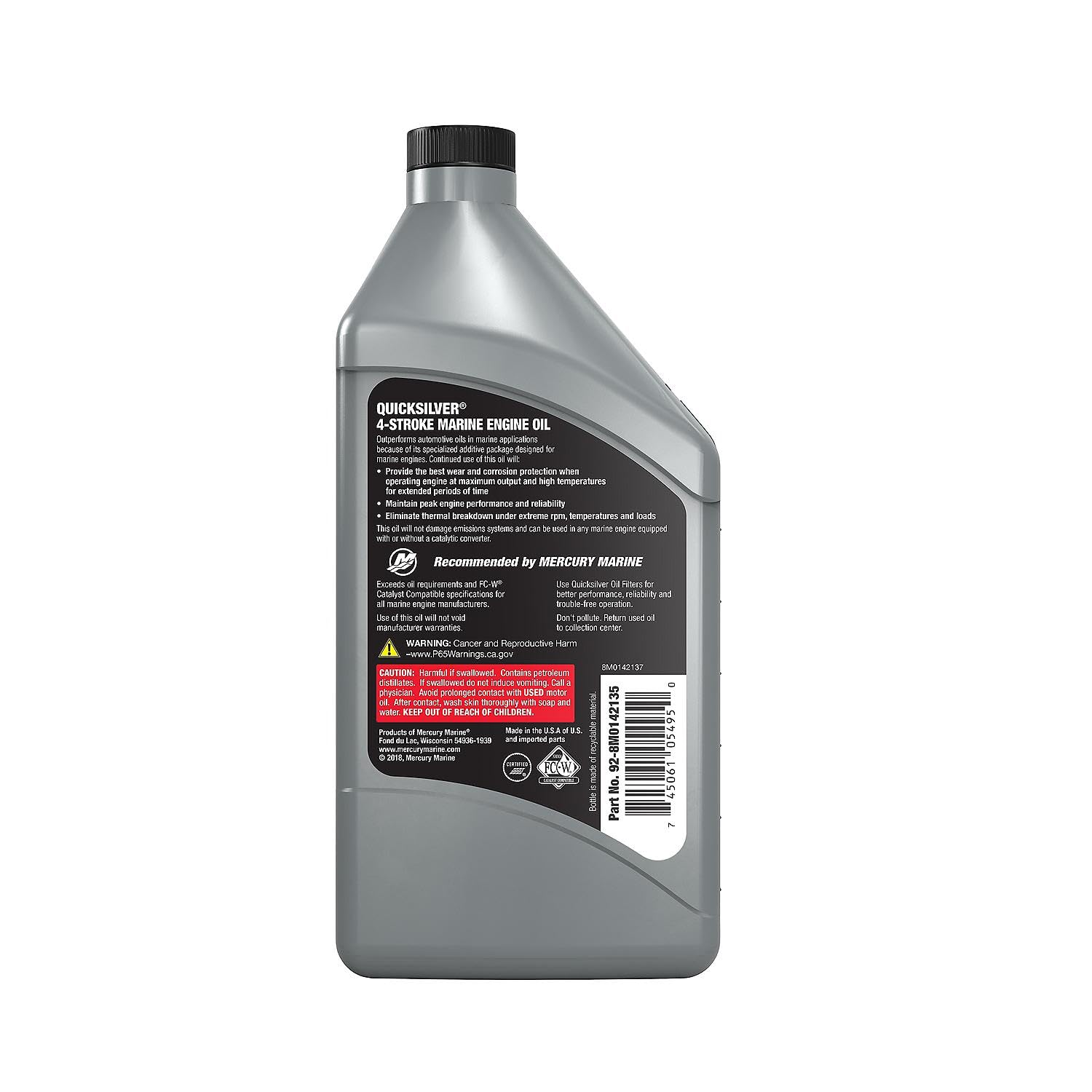 Quicksilver quart beside common tools showing compact size