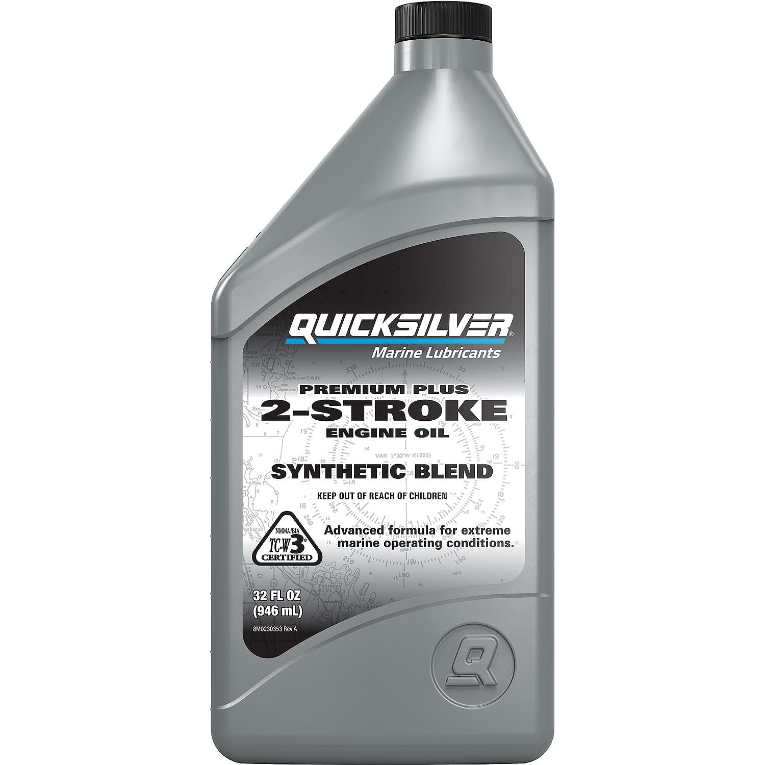 Quicksilver front label showing product name and 32oz for quick identification and trust