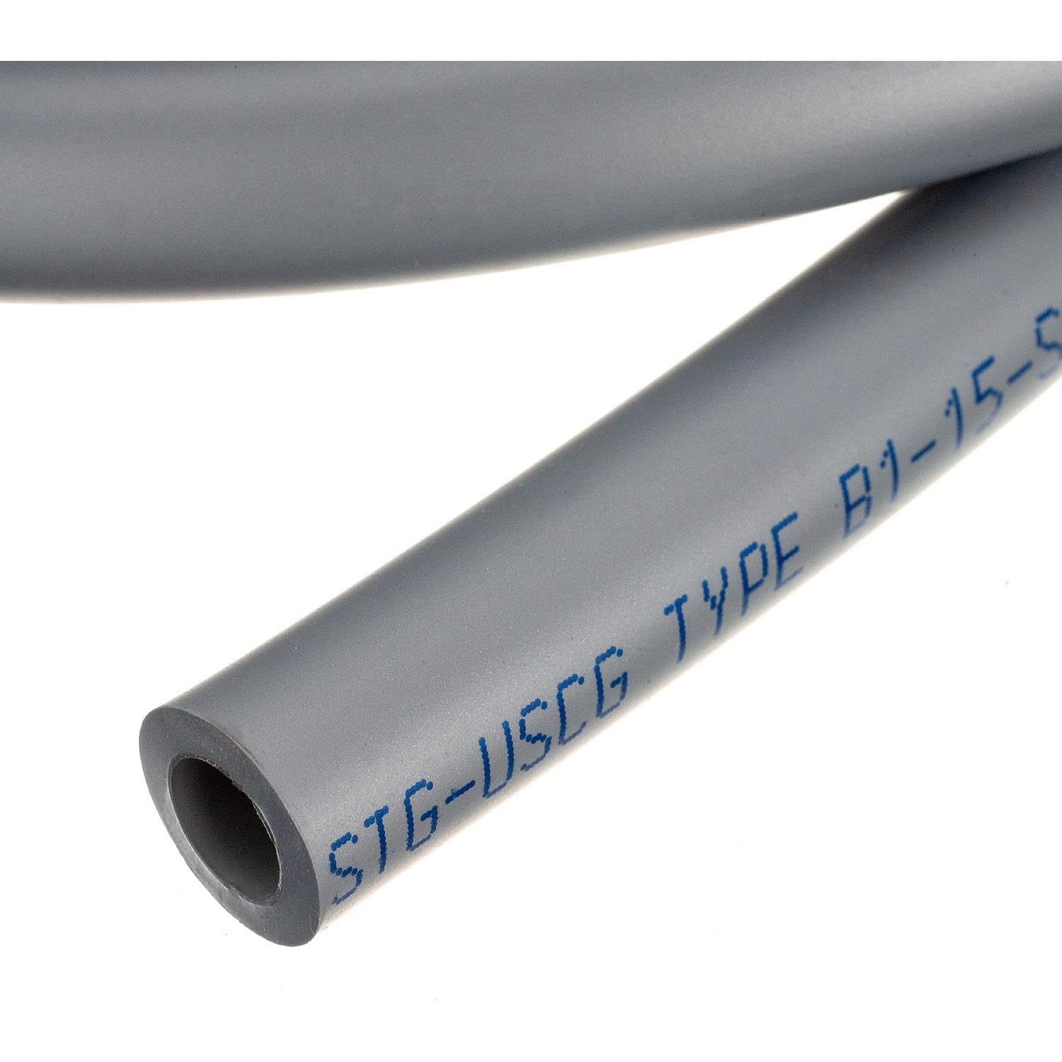 Quicksilver hose texture detail demonstrating durable low-permeation material for reduced vapor