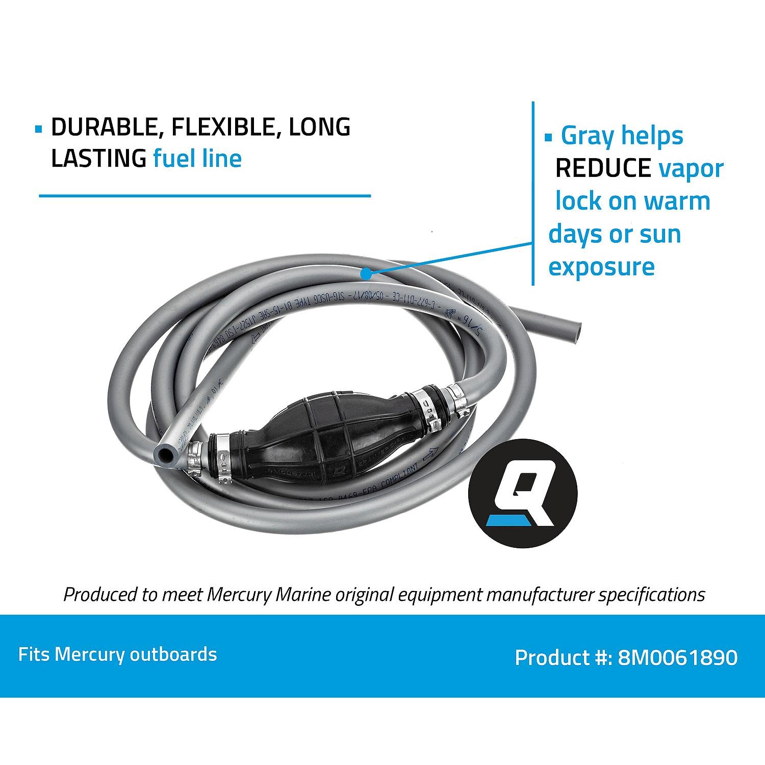 Quicksilver in use on outboard tank showing installation ease and improved fuel flow