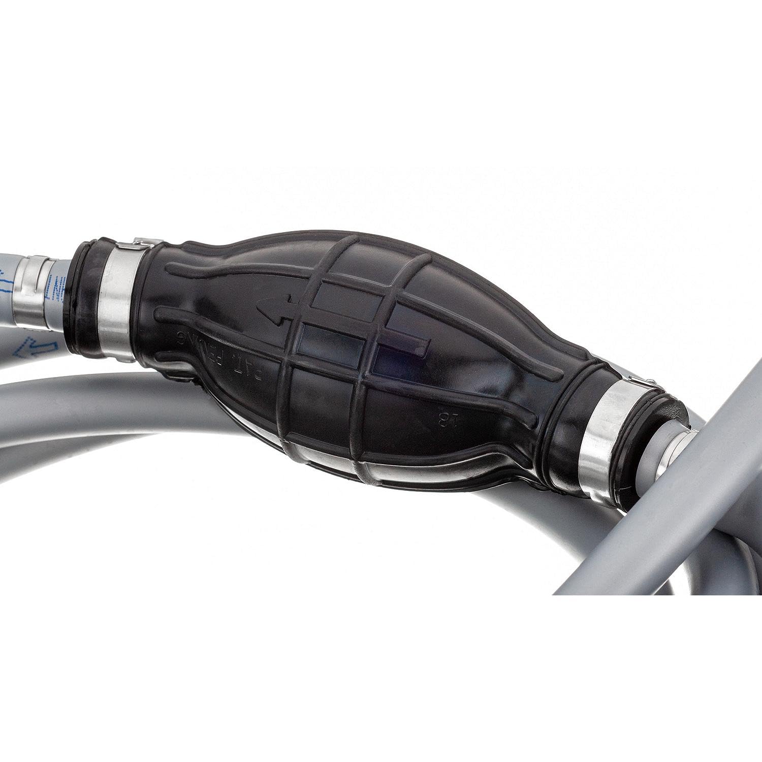 Quicksilver length and scale comparison depicting 9 ft hose for easy tank-to-engine reach