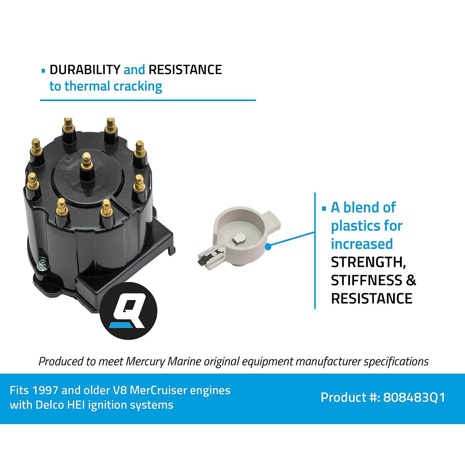 Quicksilver packaging label close-up showing OEM-spec compliance benefit