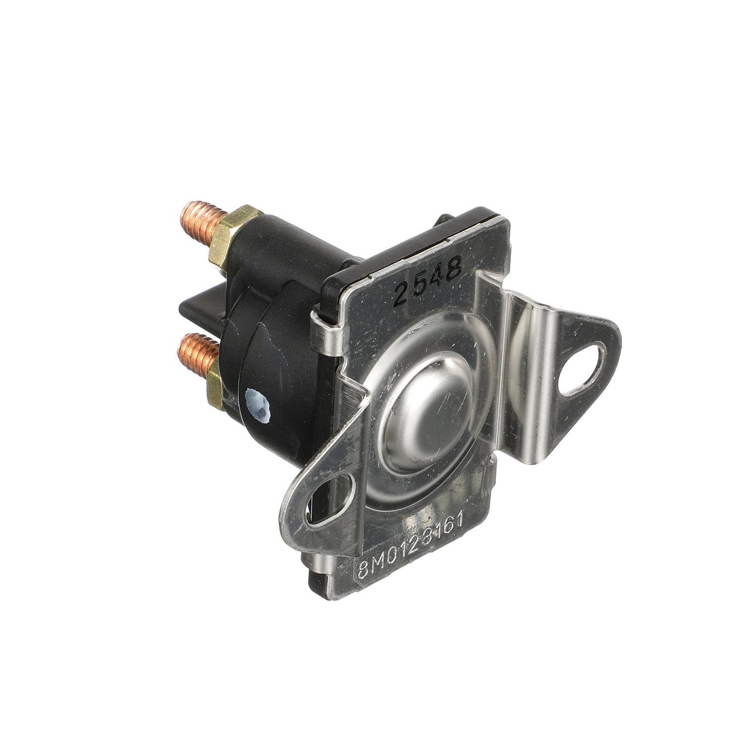 Quicksilver solenoid terminal close-up showing corrosion-resistant contacts for reliability