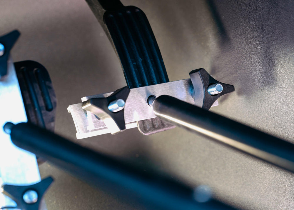QuicStick clamp mechanism detail displaying easy-install fastening benefit