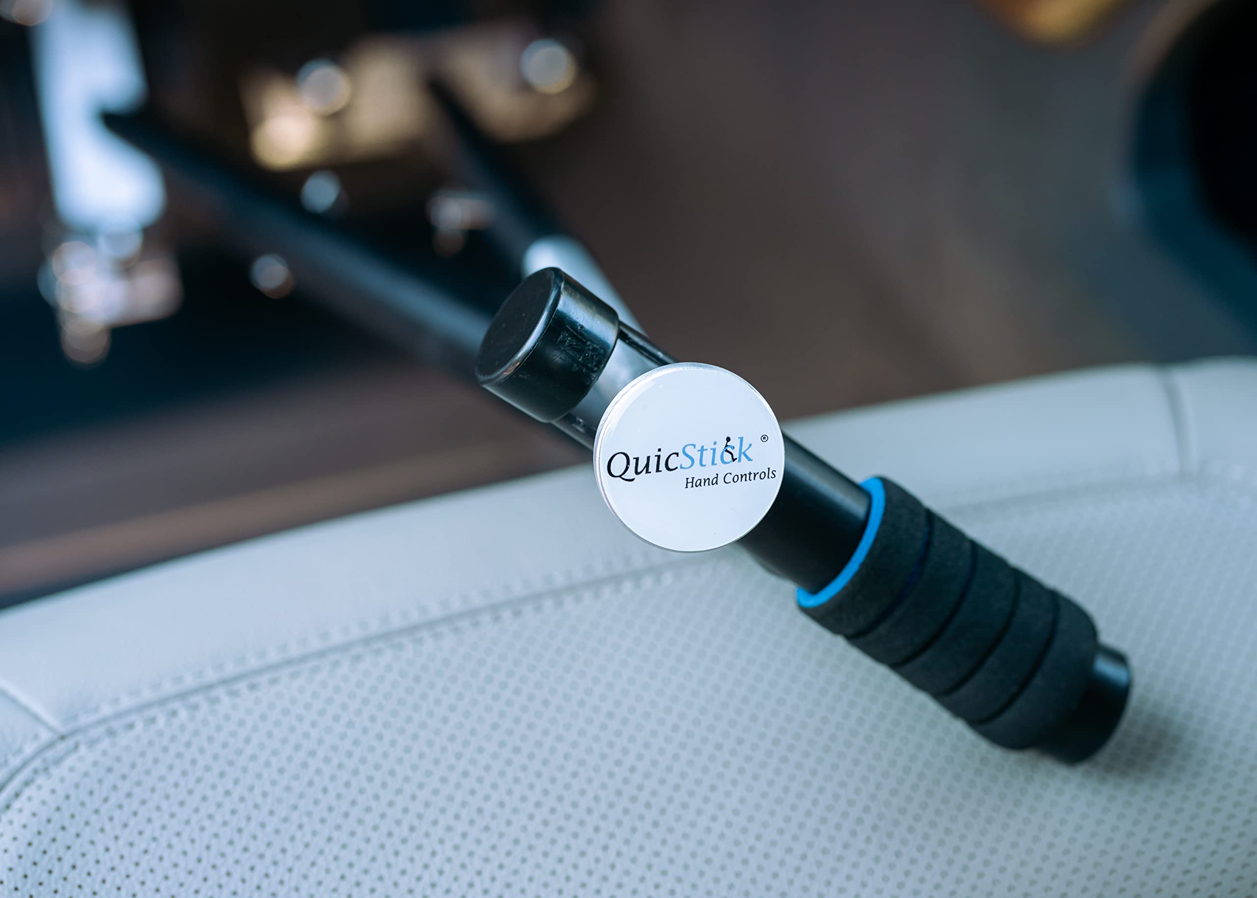 QuicStick driving in action showing user control and responsive braking