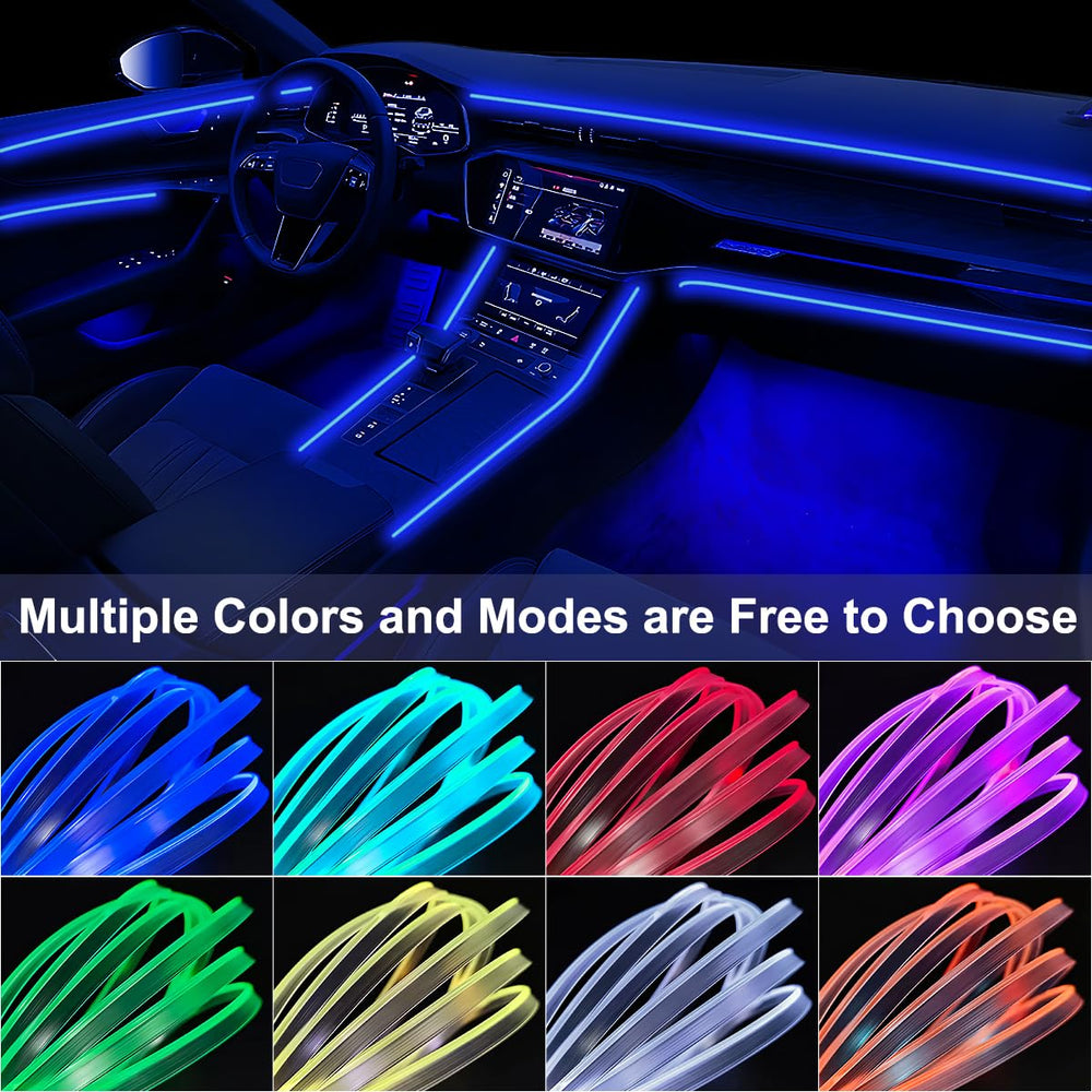 QVEVDACAR close-up of fiber optic texture highlighting smooth soft glow for cabin accent