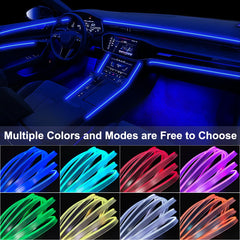 QVEVDACAR close-up of fiber optic texture highlighting smooth soft glow for cabin accent