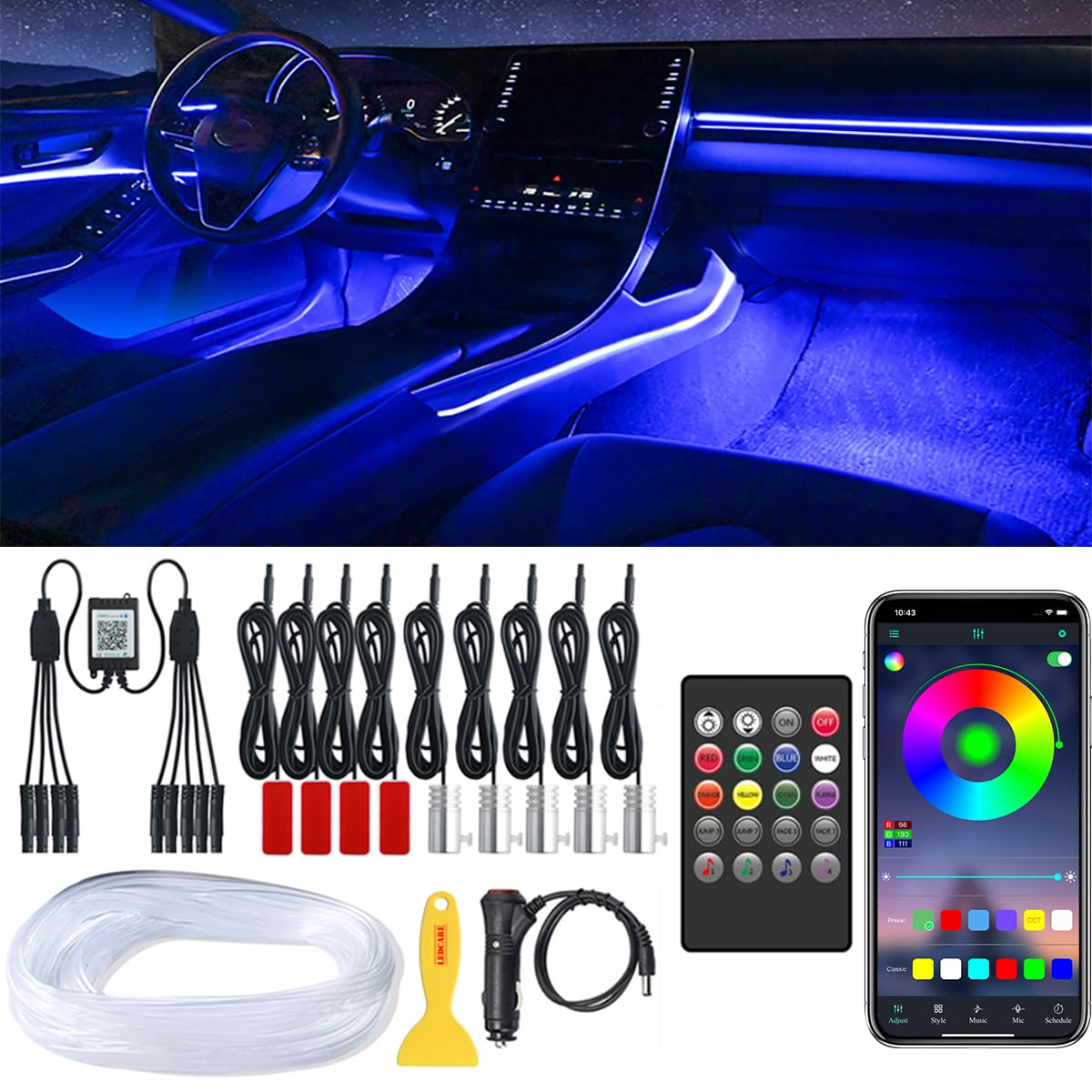 QVEVDACAR kit front packaging showing components and benefits