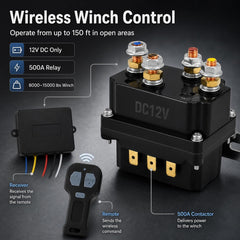 QWORK 500A relay close-up highlighting heavy-duty contactor reliability