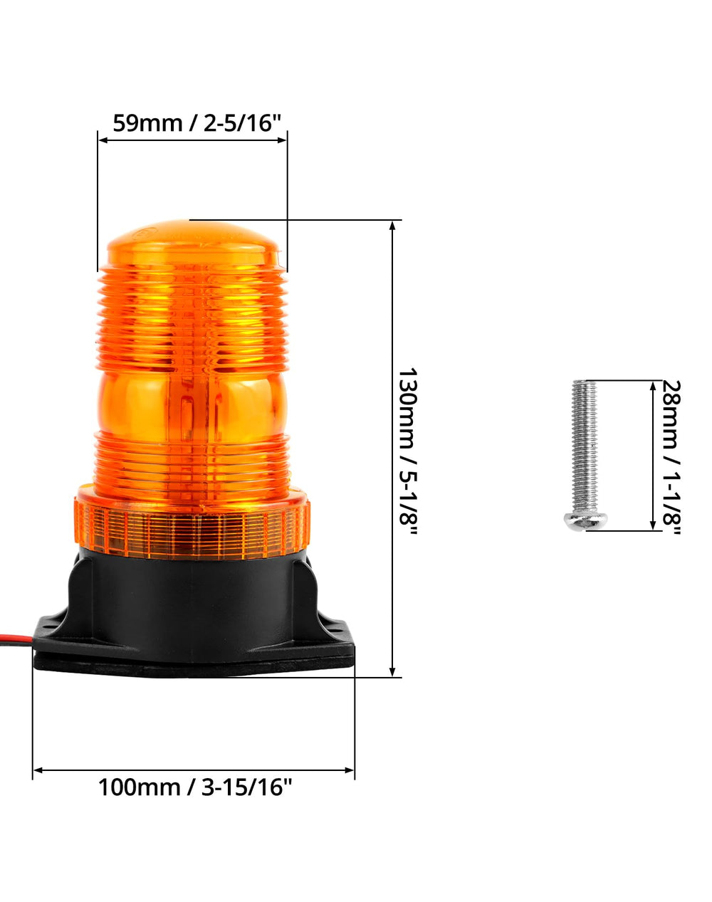 QWORK amber strobe installed on truck roof showing improved roadside warning