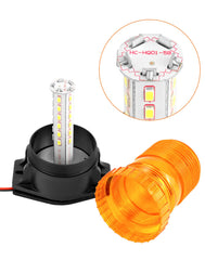 QWORK amber strobe LED array closeup showing high-output LEDs for visibility