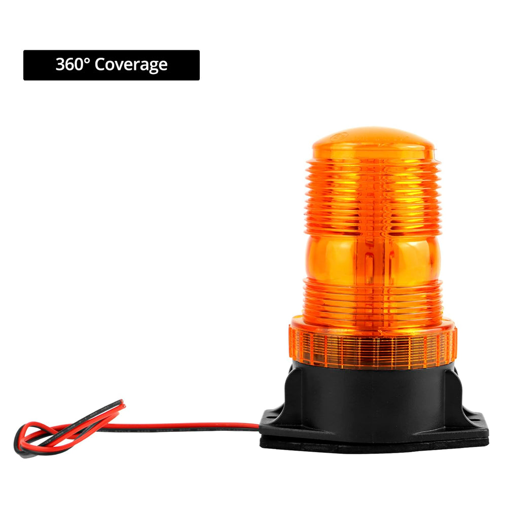 QWORK strobe mounted on truck roof providing high-visibility warning for safety