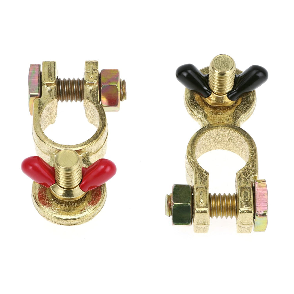 QWORK close-up of brass terminal bolt and thread for secure, vibration-resistant fit