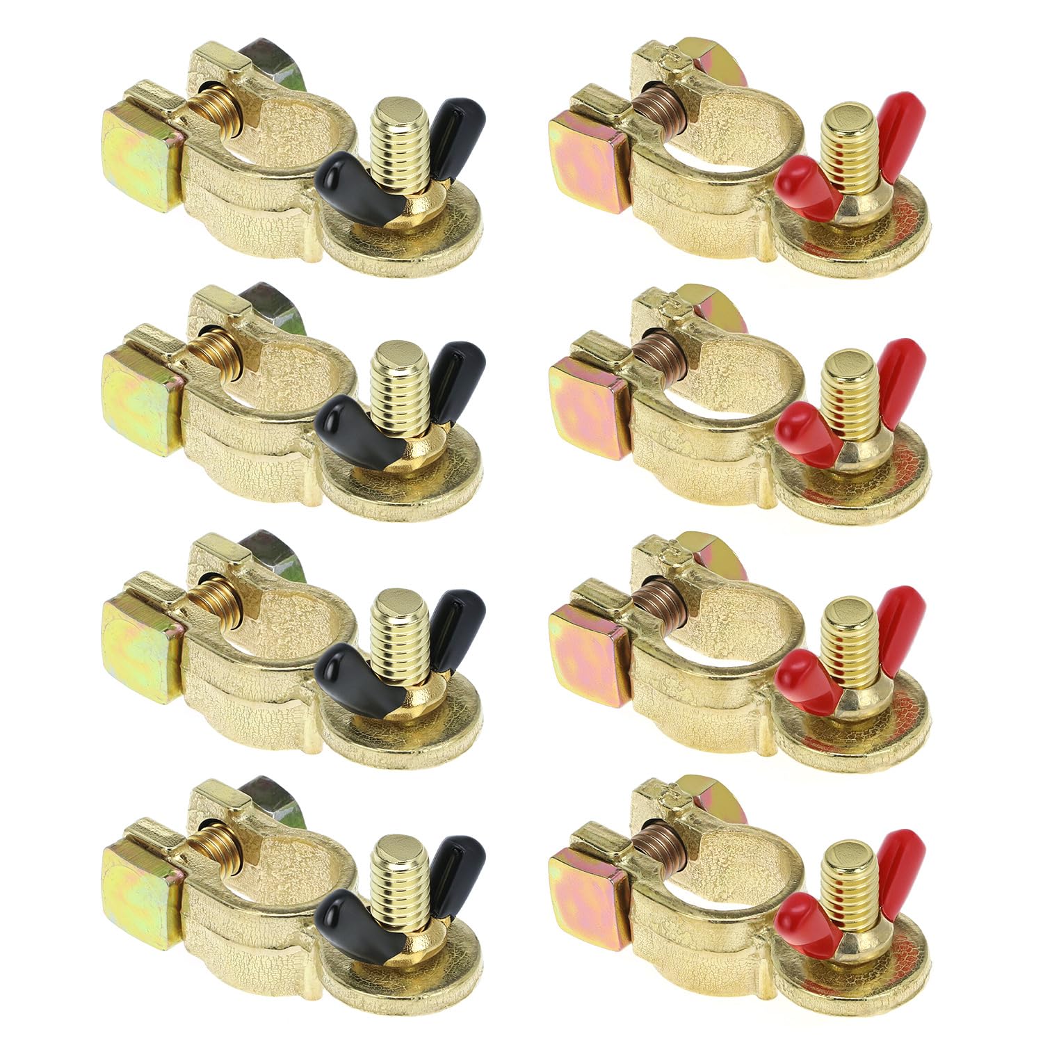 QWORK front packaging showing eight brass top-post battery terminals and kit benefits