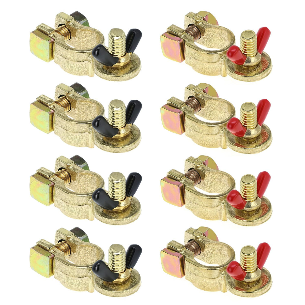 QWORK front packaging showing eight brass top-post battery terminals and kit benefits