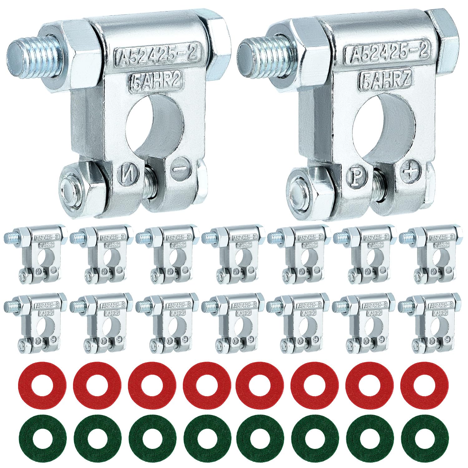 QWORK front packaging of 8 pairs terminals showing contents and benefit of complete kit